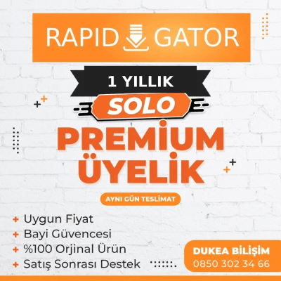 1 Yıllık Rapidgator Premium SOLO